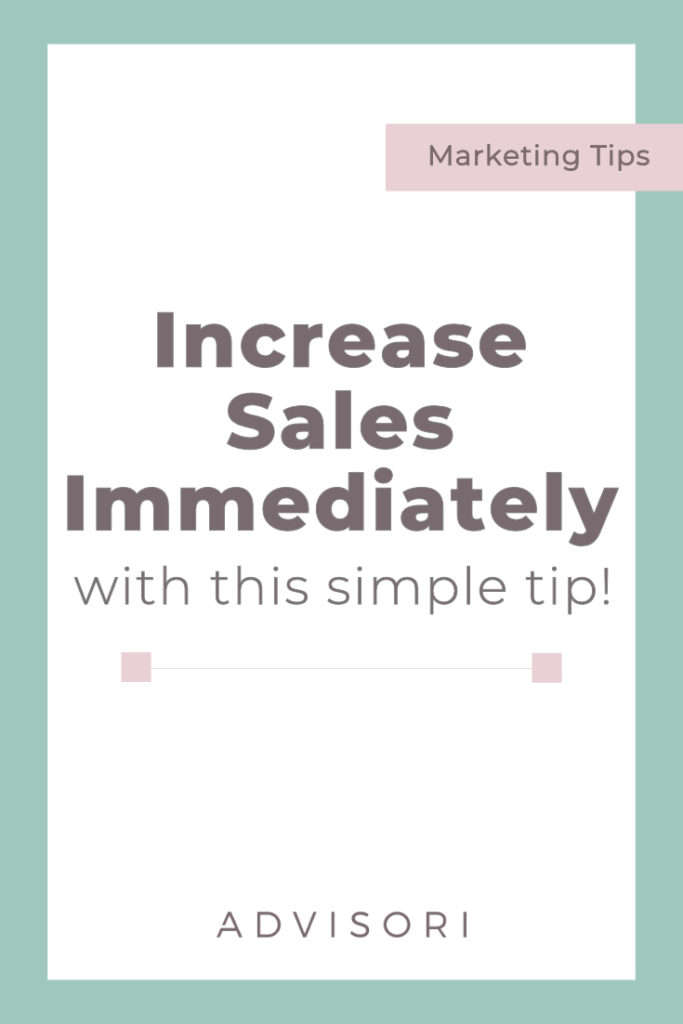 Increase Sales Immediately with this simple tip! Digital Marketing #runningabusiness #increasesales 